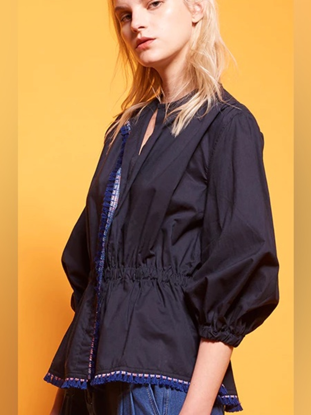Levi's Navy Drawstring-Waist Blouson Jacket